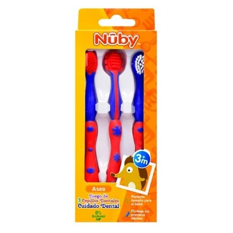 Cepillo Dental Nuby Aseo Con 3 048526007547