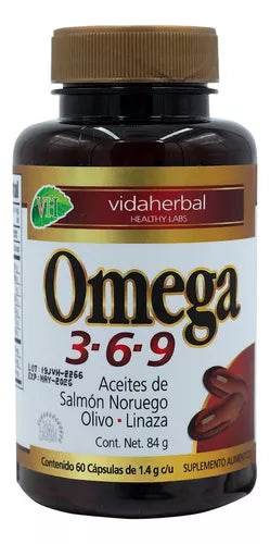 Omega 3-6-9 Con 60 Vida Herbal Capsulas - WeCare Pharma