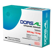 Dorsal (Meloxicam/Carisoprodol) Tabletas 7.5Mg/200Mg Con 14 7501101600739 perfil 1