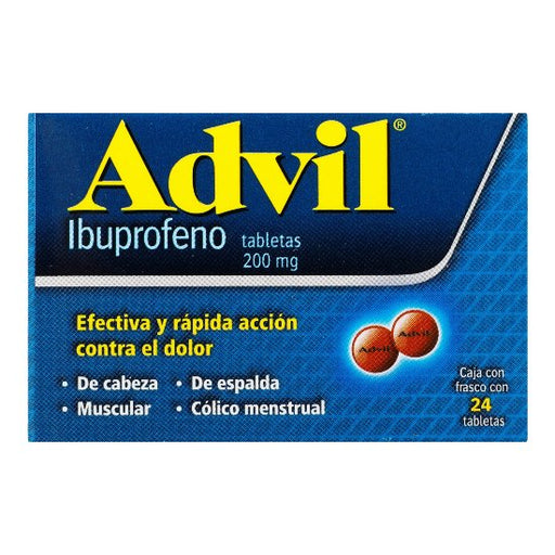 Advil 200Mg Con 24 Tabletas (Ibuprofeno) 1 - 7501287610478