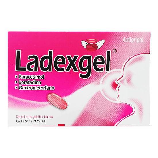 Ladexgel 300Mg/2Mg/10Mg Con 12 Capsulas (Paracetamol/Loratdina/Dextrometorfano) - WeCare Pharma