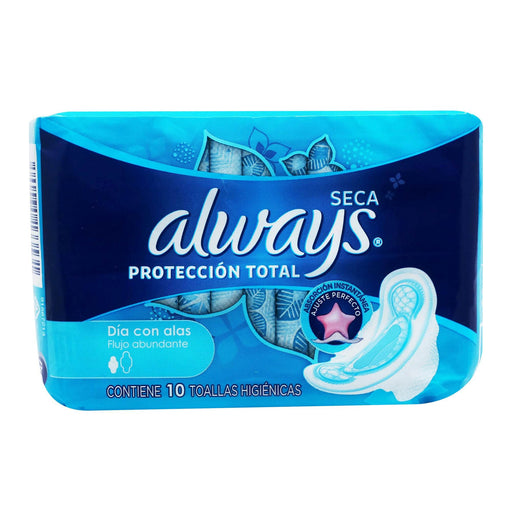 Toallas Always Prot Total Seca Con 10 - WeCare Pharma