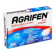 Agrifen 500Mg/25Mg/5Mg/4Mg Con 10 Tabletas (Paracetamol/Cafeina/Fenilefrina) - WeCare Pharma