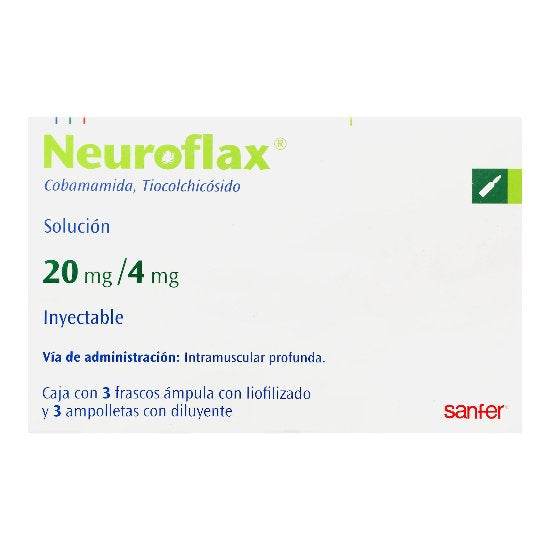 Neuroflax 20Mg/4Mg Con 3 Ampulas (Cobamamida/Tiocolchicosido) - WeCare Pharma