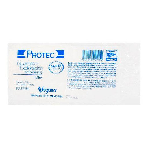 Guante Látex Exploración Esteril Chico Con 1 Pieza Protec - WeCare Pharma