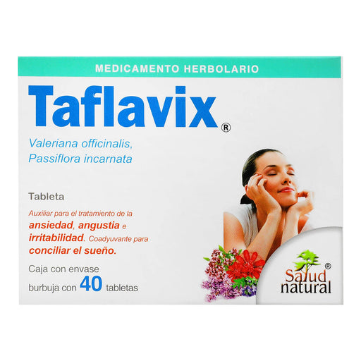 Taflavix 100Mg/60Mg Con 40 Tabletas (Valeriana/Passiflora) - WeCare Pharma