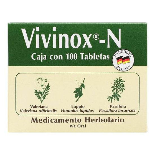 Vivinox-N Grageas Con 100 (Valeriana/Lupulo/Pasiflora) - WeCare Pharma