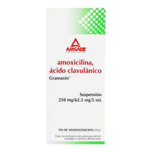 Gramaxin Suspensión 250Mg/62.5Mg/5Ml 60Ml Amsa (Amoxicilina/Clavulanato) - WeCare Pharma
