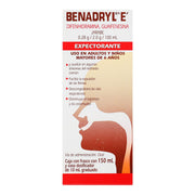 Benadryl E Jarabe 0.28G/2G/100Ml 150Ml (Difenhidramina/Guaifenesina) - WeCare Pharma