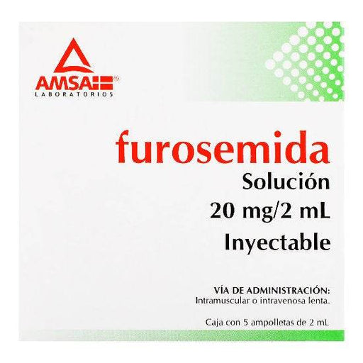 Furosemida 20Mg/2Ml Con 5 Amsa Ampulas - WeCare Pharma
