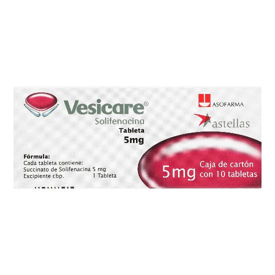 Vesicare 5Mg Con 10 Tabletas (Solifenacina) 1 - 7730979097628