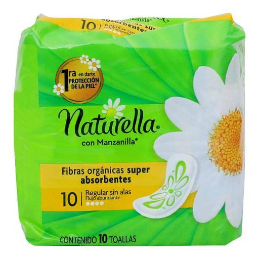 Toallas Naturella Flujo Abundante Sin Alas Con 10 - WeCare Pharma
