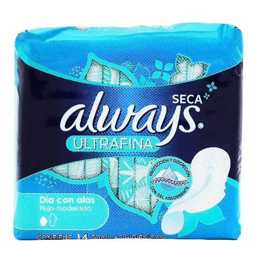 Toallas Always Ultrafina Seca Con Alas Con 14 - WeCare Pharma