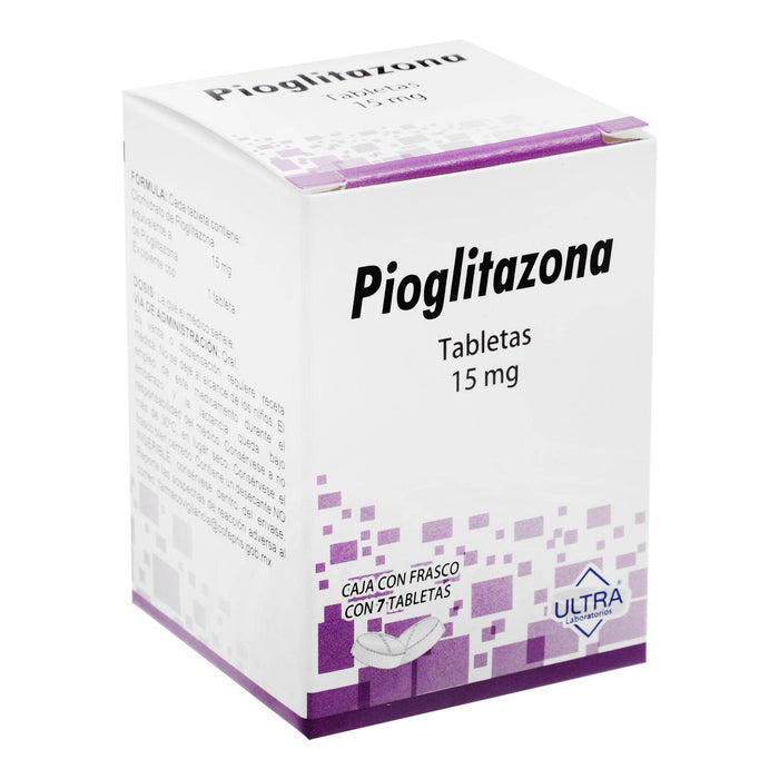 Pioglitazona 15Mg Con 7 Ultra Tabletas - WeCare Pharma