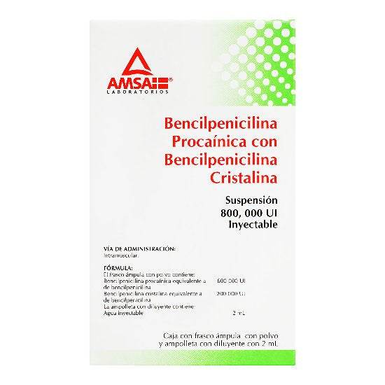 Bencilpenicilina Procainica Con Bencilpenicilina Cristalina 800000Unid Con 1 - WeCare Pharma