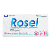 Rosel 50Mg/3Mg/300Mg Con 24 Tabletas (Amantadina/Clorfenamina/Paracetamol) - WeCare Pharma