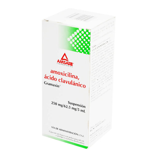 Gramaxin Suspensión 250Mg/62.5Mg/5Ml 60Ml Amsa (Amoxicilina/Clavulanato) - WeCare Pharma