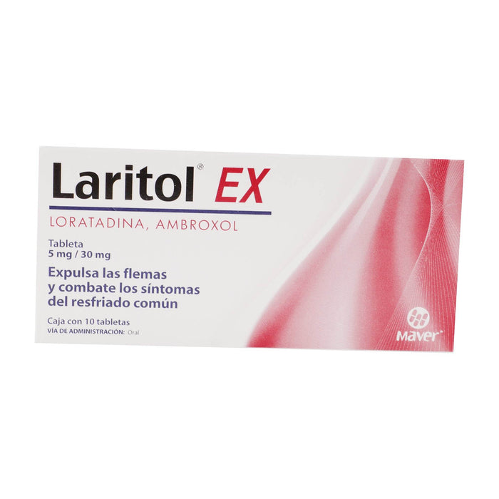 Laritol Ex 5/30Mg Con 10 Tabletas (Loratadina/Ambroxol) - WeCare Pharma