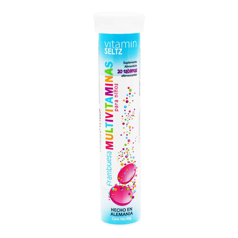 Multivitaminas/Vitamina C Niños Efervecente V 90Mg Con 20 Frambuesa Seltz Tabletas - WeCare Pharma