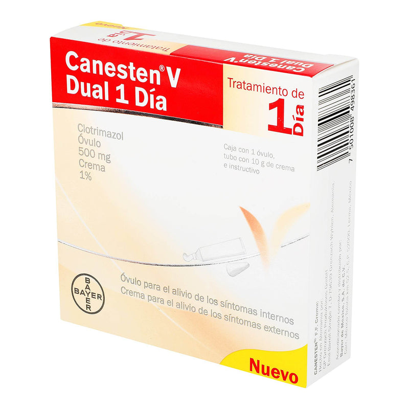 Canesten V Dual 1 Dia Ovulo 500Mg Crema 1% 30G (Clotrimazol) - WeCare Pharma