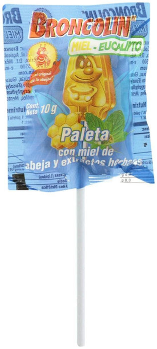 Broncolin Paleta 10G Con 1 Miel-Eucalipto (Miel Y Extractos Herbales) - WeCare Pharma