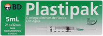 Jeringa Plastipak 5Ml 21Gx32Mm Con 5 - WeCare Pharma