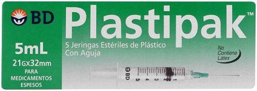 Jeringa Plastipak 5Ml 21Gx32Mm Con 5 - WeCare Pharma