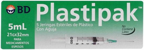 Jeringa Plastipak 5Ml 21Gx32Mm Con 5 - WeCare Pharma
