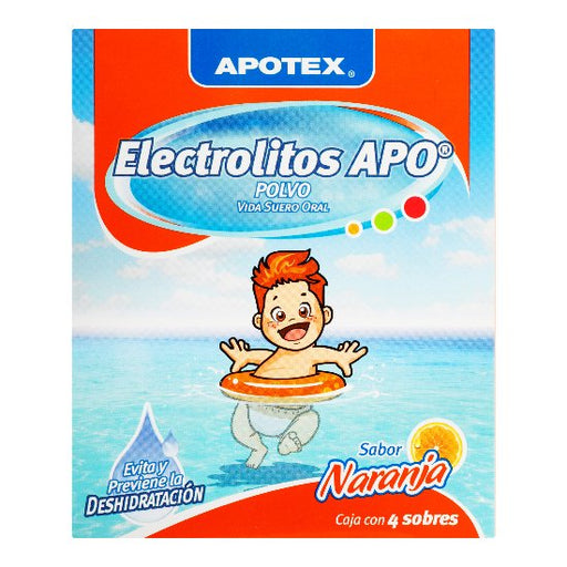 Electrolitos Apo Polvo 28.14G Con 4 Naranja 1 - 7501277078332