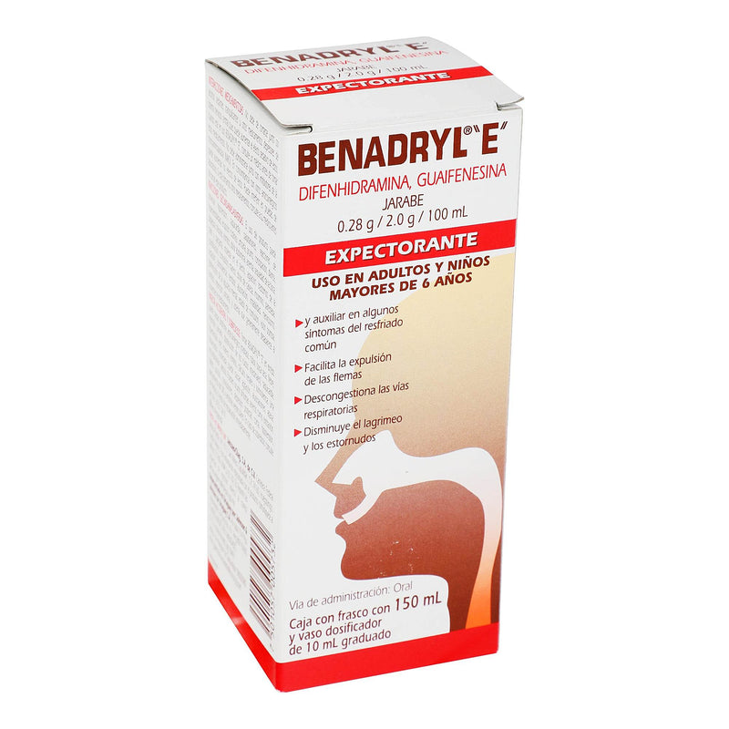 Benadryl E Jarabe 0.28G/2G/100Ml 150Ml (Difenhidramina/Guaifenesina) - WeCare Pharma