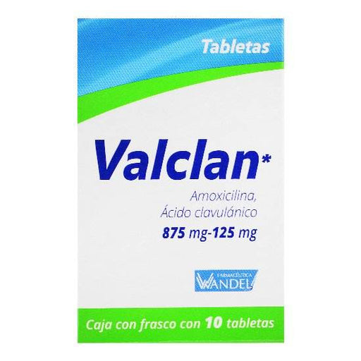 Valclan 875/125Mg Con 10 Tabletas (Amoxicilina/Clavulanato) - WeCare Pharma