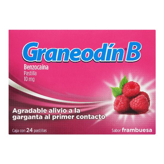 Graneodin B Pastilla 10Mg Frambuesa Con 24 (Benzocaina) 1 - 7501095409004