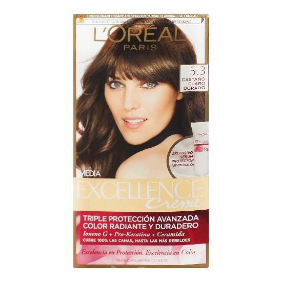 Tinte Loreal Excellence Castaño Claro D5.3 - WeCare Pharma