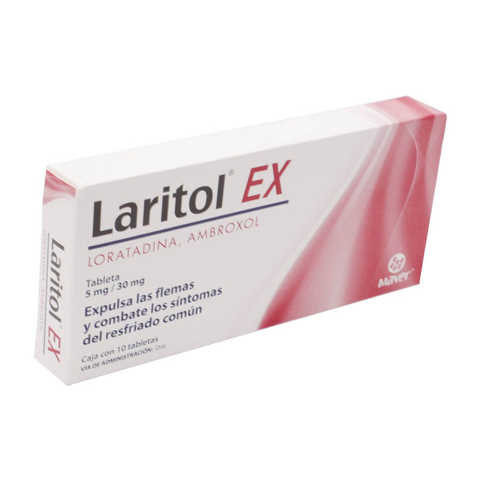 Laritol Ex 5/30Mg Con 10 Tabletas (Loratadina/Ambroxol) - WeCare Pharma