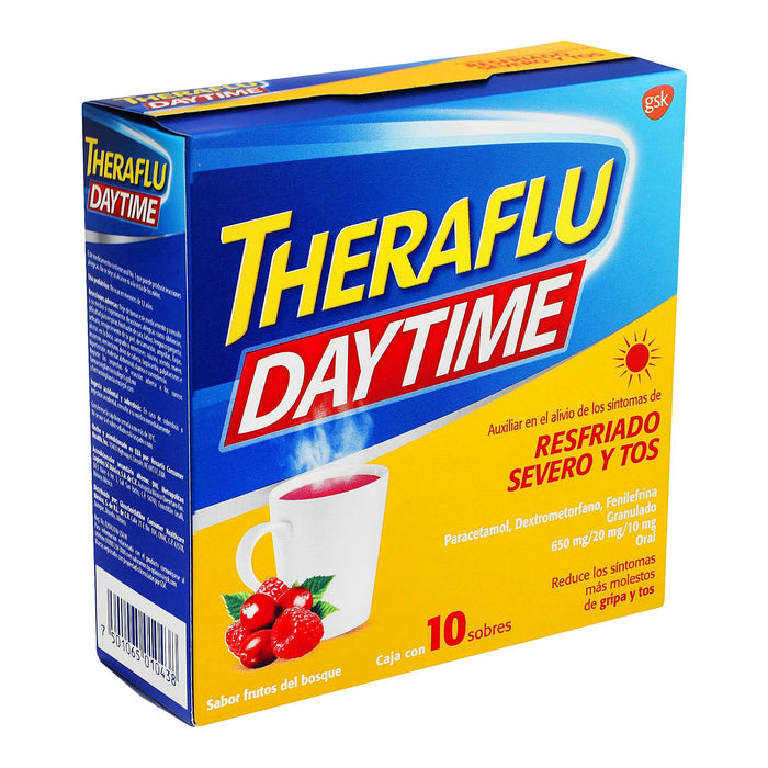 Theraflu Daytime Sobres 650Mg/20Mg/10Mg Con 10 Frutos (Paracetamol/Dextrometorfano/Fenilefrina) - WeCare Pharma