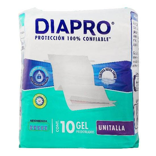 Pañal Diapro Predoblado Con 10 - WeCare Pharma