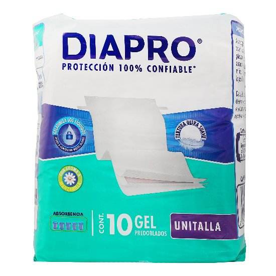 Pañal Diapro Predoblado Con 10 - WeCare Pharma