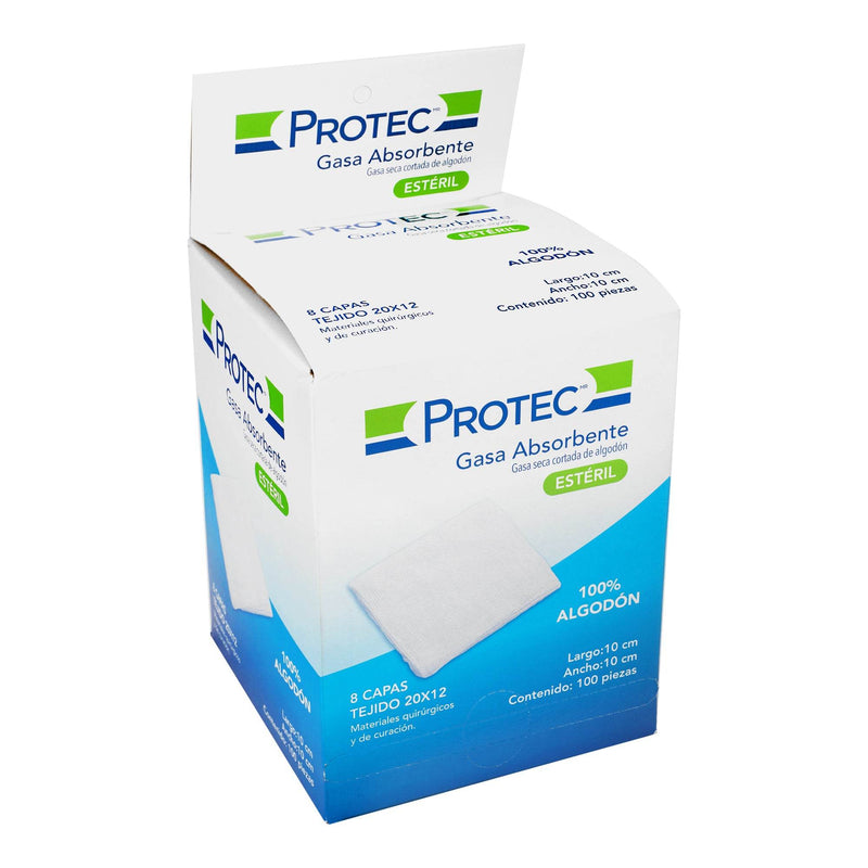 Gasa Estéril Protec 10X10Cm Con 100 - WeCare Pharma