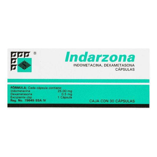 Indarzona 25Mg/0.5Mg Capsulas (Indometacina/Dexametasona) - WeCare Pharma