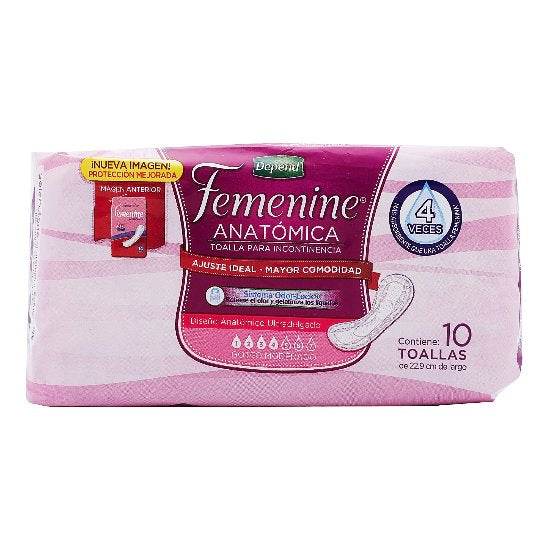 Toallas Depend Femenine Anat Con 10 - WeCare Pharma