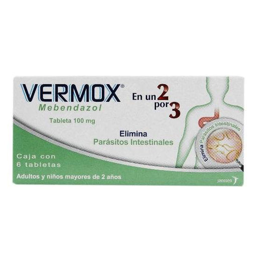 Vermox 100Mg Con 6 Tabletas (Mebendazol) - WeCare Pharma