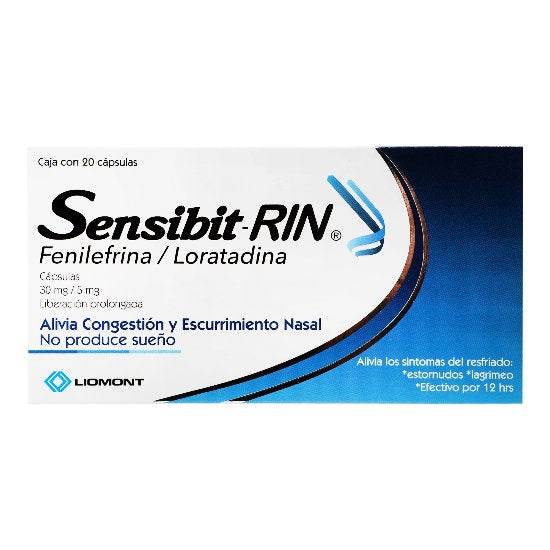 Sensibit Rin 30Mg/5Mg Con 20 Capsulas (Fenilefrina/Loratadina) - WeCare Pharma