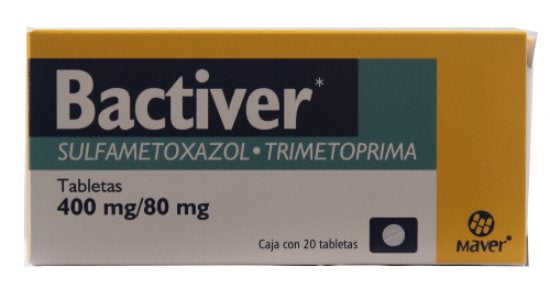 Bactiver 400/80Mg Con 20 Tabletas (Sulfametoxazol/Trimetoprima) 1 - 7503000422238