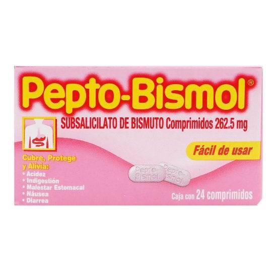 Pepto Bismol 262.5Mg Con 24 Comprimidos (Subsalicilato De Bismuto) - WeCare Pharma