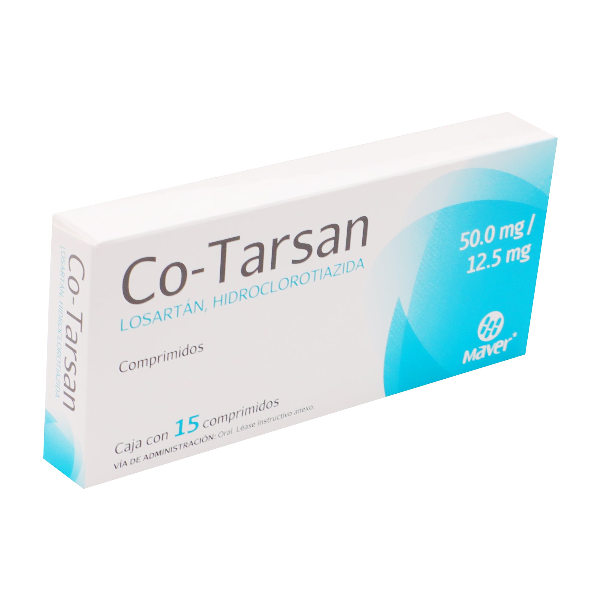 Co-Tarsan 50/12.5Mg Con 15 Comprimidos (Losartan/Hidroclorotiazida) 5 - 7502009742767