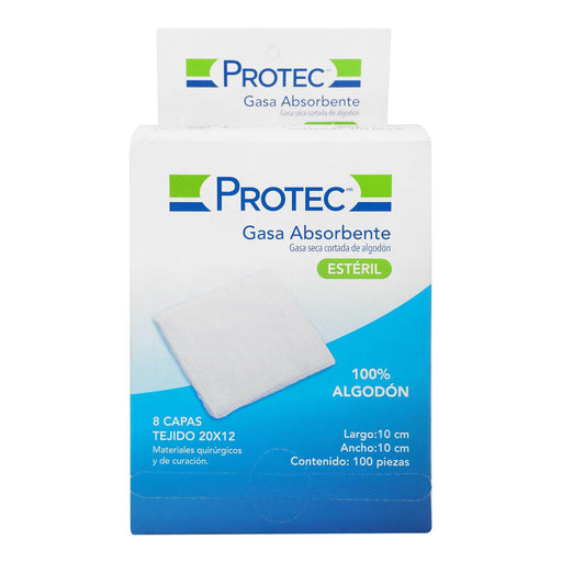 Gasa Estéril Protec 10X10Cm Con 100 - WeCare Pharma