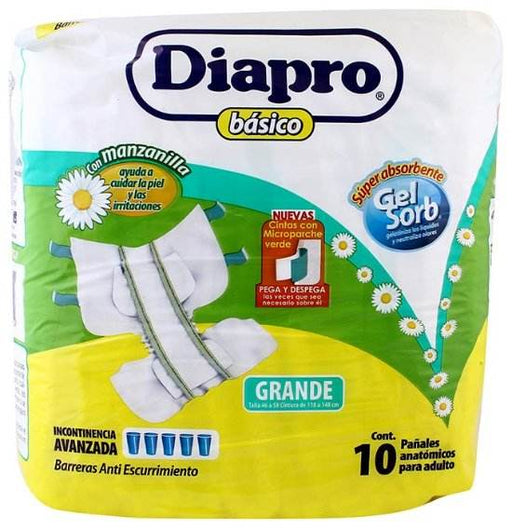 Pañal Adulto Diapro G Con 10 - WeCare Pharma