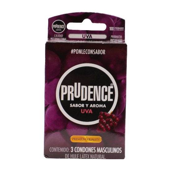 Condones Prudence Uva Con 3 - WeCare Pharma