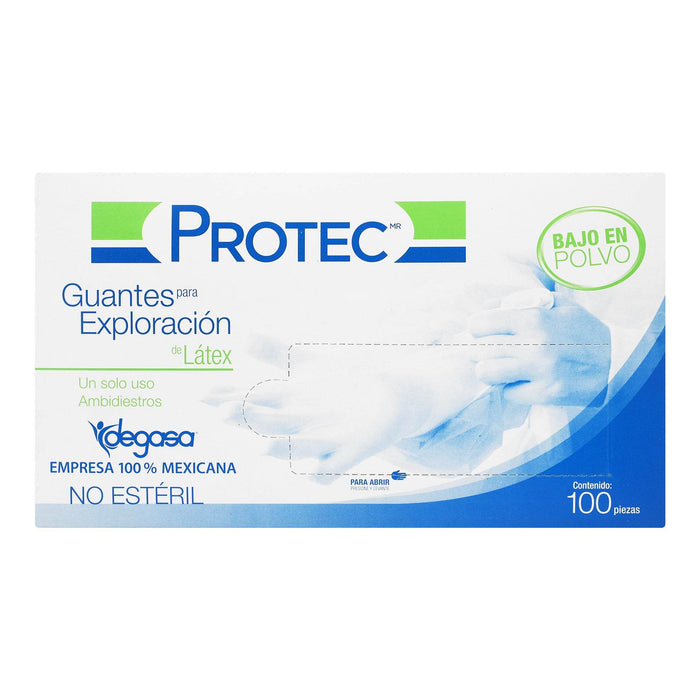 Guante De Látex Para Exploracion No Estéril Protec Chico Con 100 - WeCare Pharma