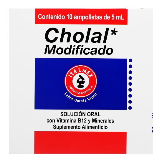 Cholal Modificado (Asparagina/Vitamina B12/ Minerales) Ampolletas 5Ml Con10 7501390912551 1
